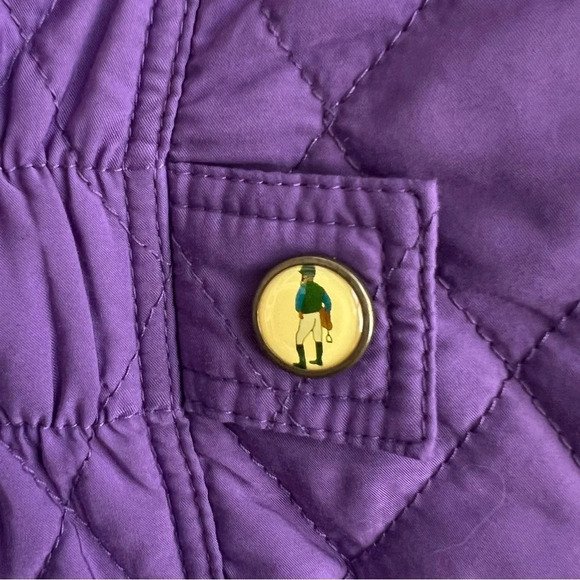 Jack Murphy Quilted 12 Purple Field Coat Country Outdoor Barn Jacket Equestrian - Picture 9 of 16